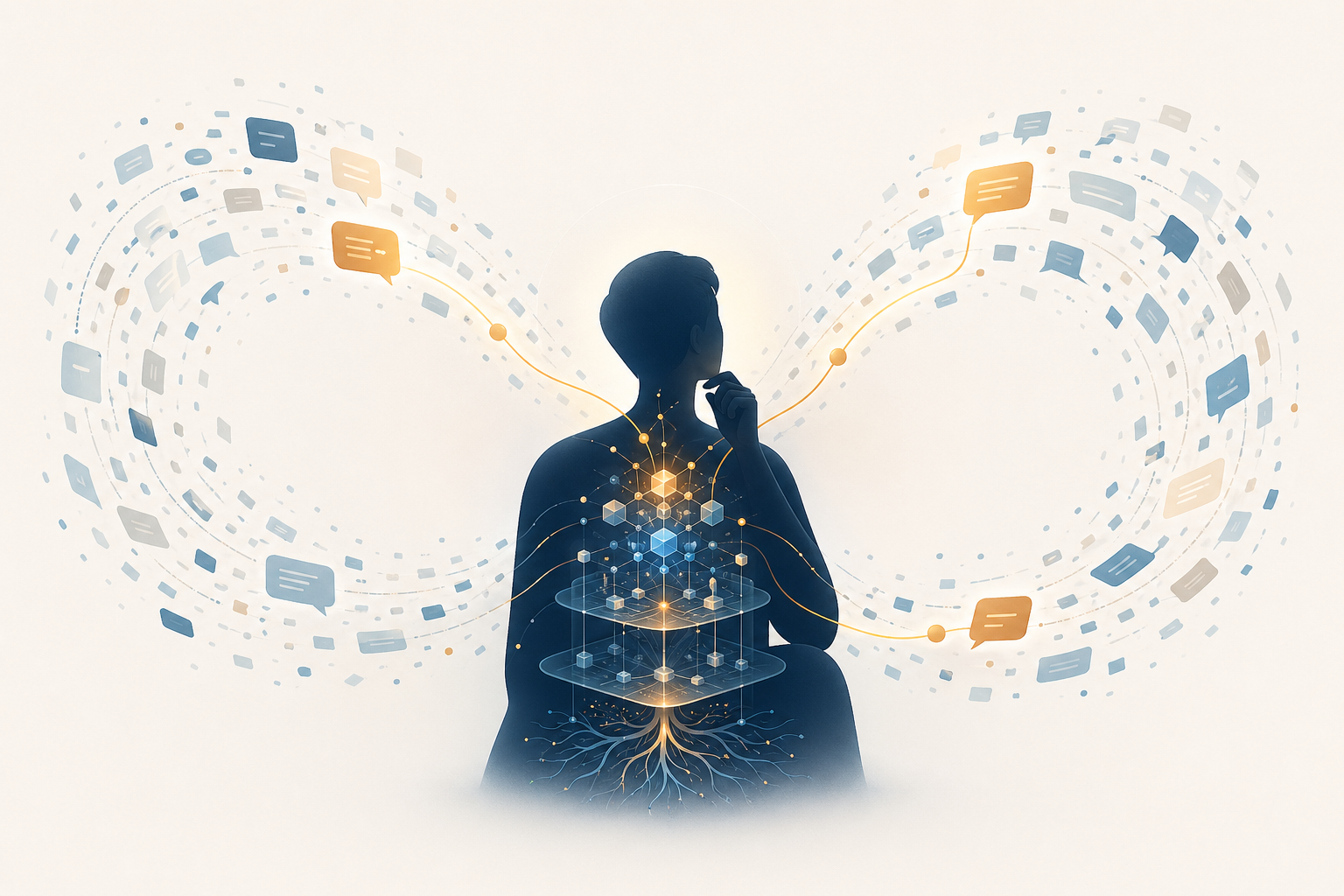 Infinite answers being transformed into internal understanding through retrieval and application
