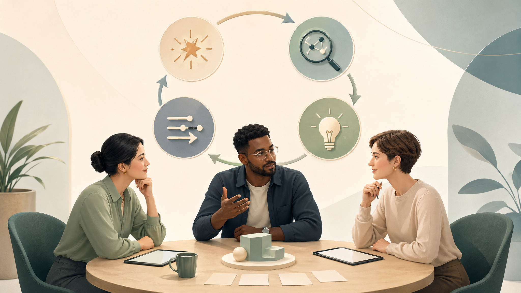 A simple review loop turning an experience into lessons and next adjustments